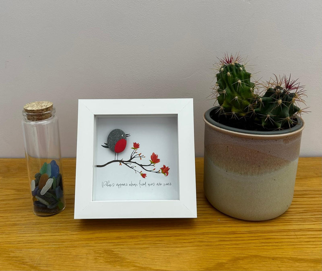 Robin Pebble Art: Handmade Magnolia Tree Remembrance Gift