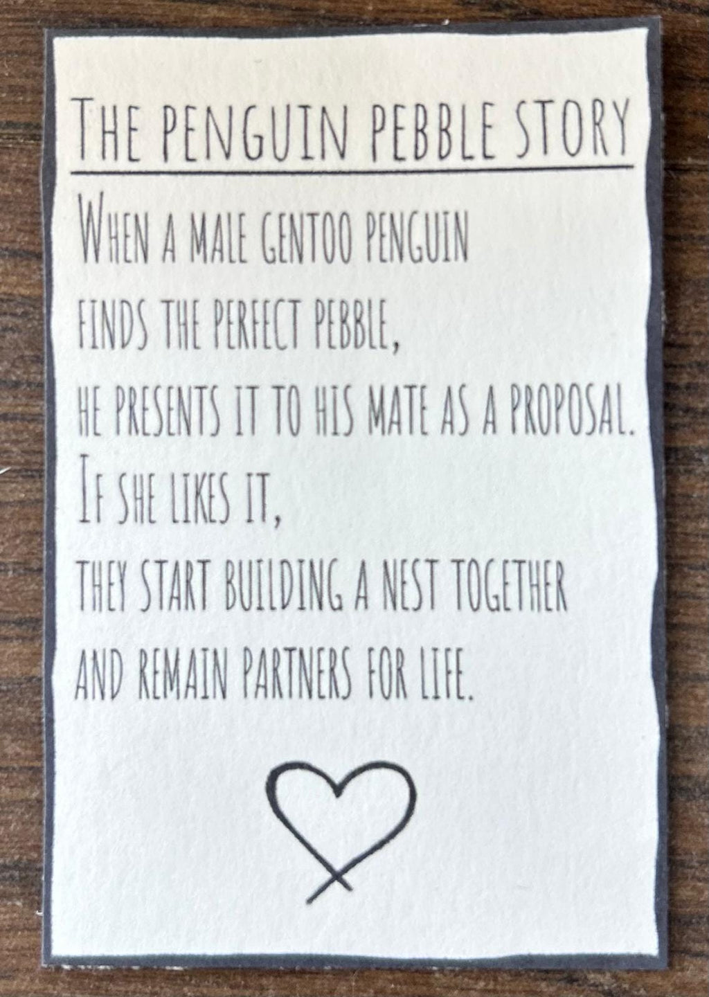 Pebble Penguins: Romantic Coastal Decor in 7x7 Frame – Sweet Quote