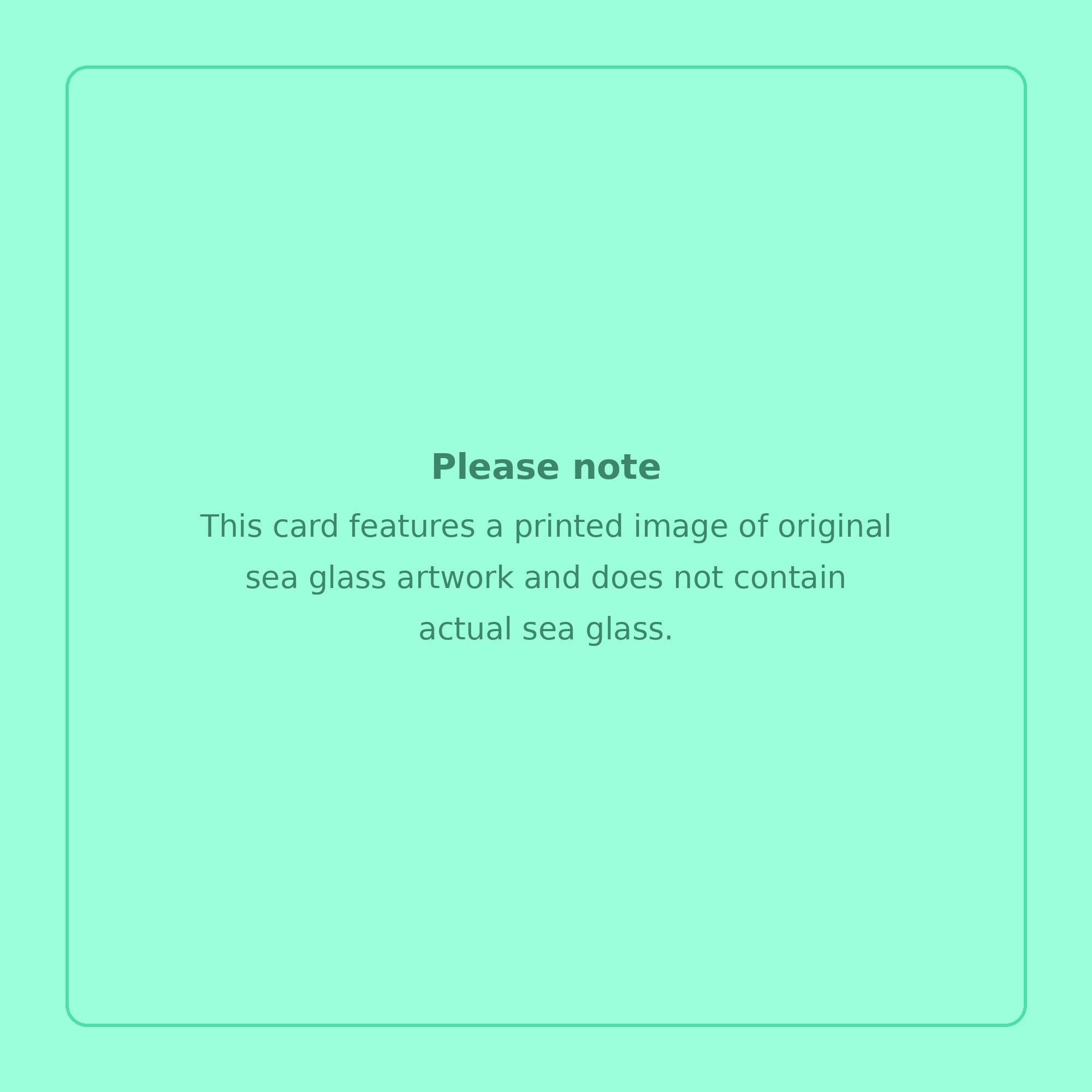 Sea Glass Friendship Card – “True Friends Are Like Sea Glass” – Blank Inside – Coastal Thinking of You Card – UK