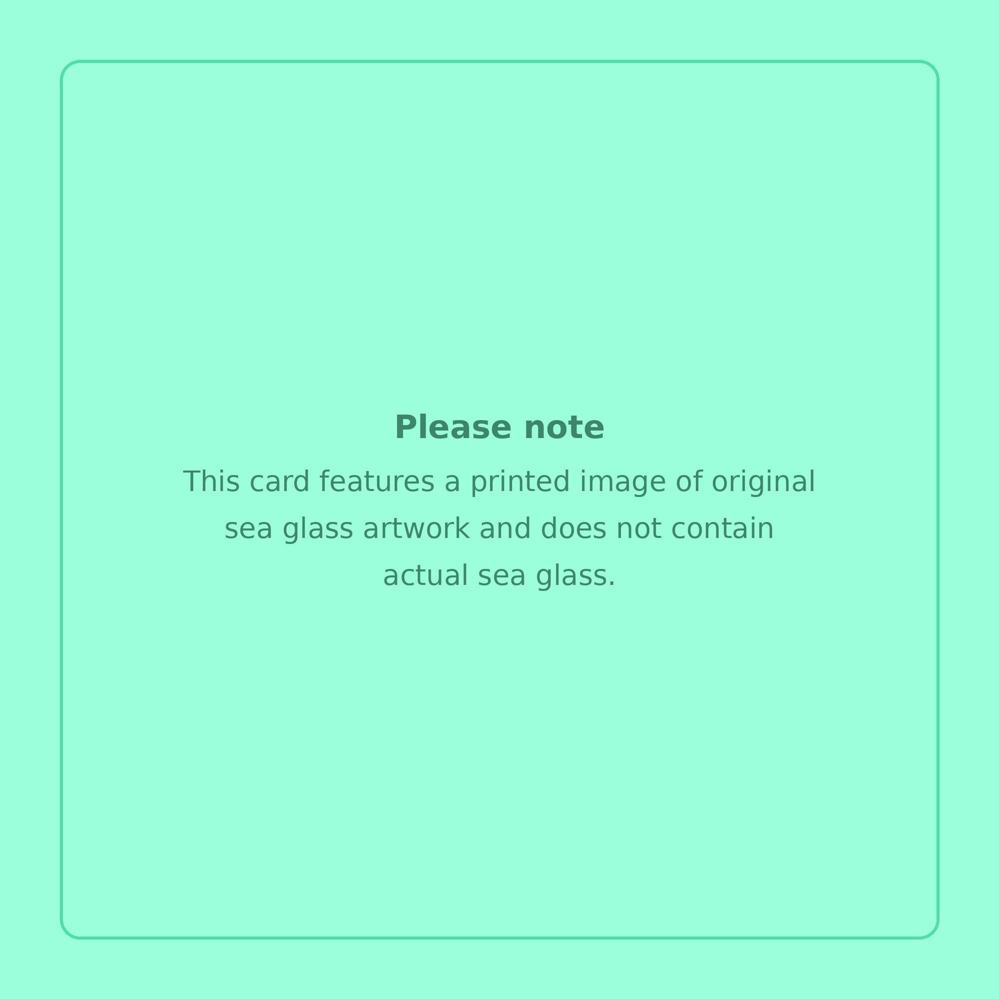 Sea Glass Love Card – “My Favourite Find Is Still You” – Blank Inside – Coastal Friendship & Romantic Card – UK