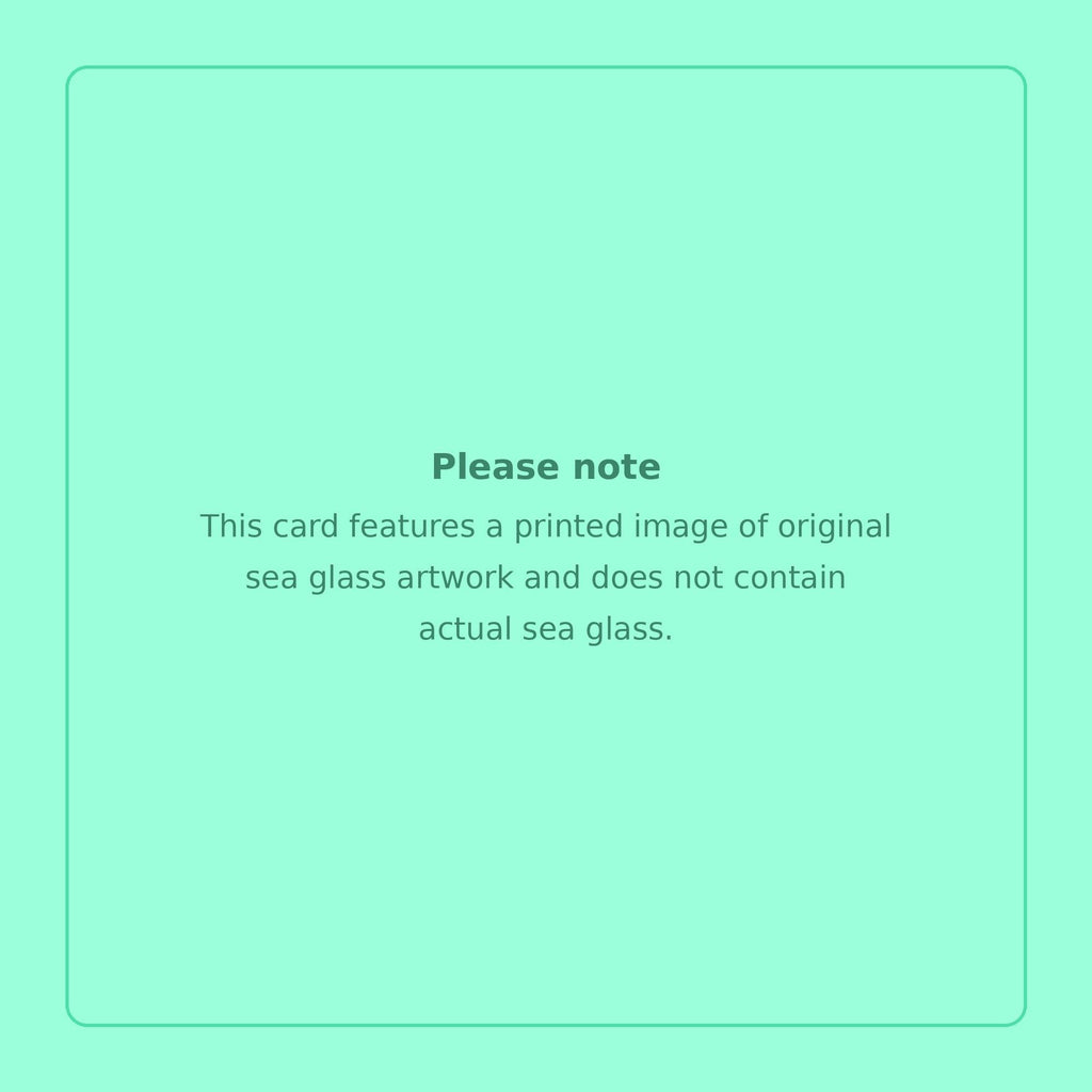 Sea Glass Mum Card – “Love You Mum” – Shell Heart Design – Today and Everyday – Coastal Mother’s Card – UK