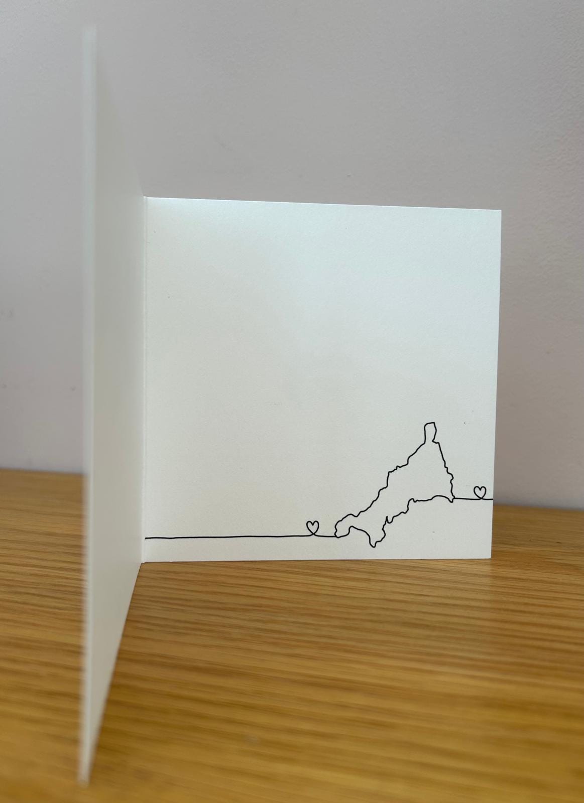 Sea Glass Cornwall Card – “Nearly There” – Coastal Tree Artwork – Travel Memory Card – Thoughtful Keepsake