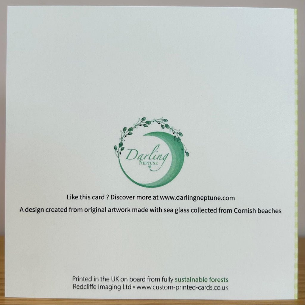 Sea Glass Cornwall Card – “Nearly There” – Coastal Tree Artwork – Travel Memory Card – Thoughtful Keepsake