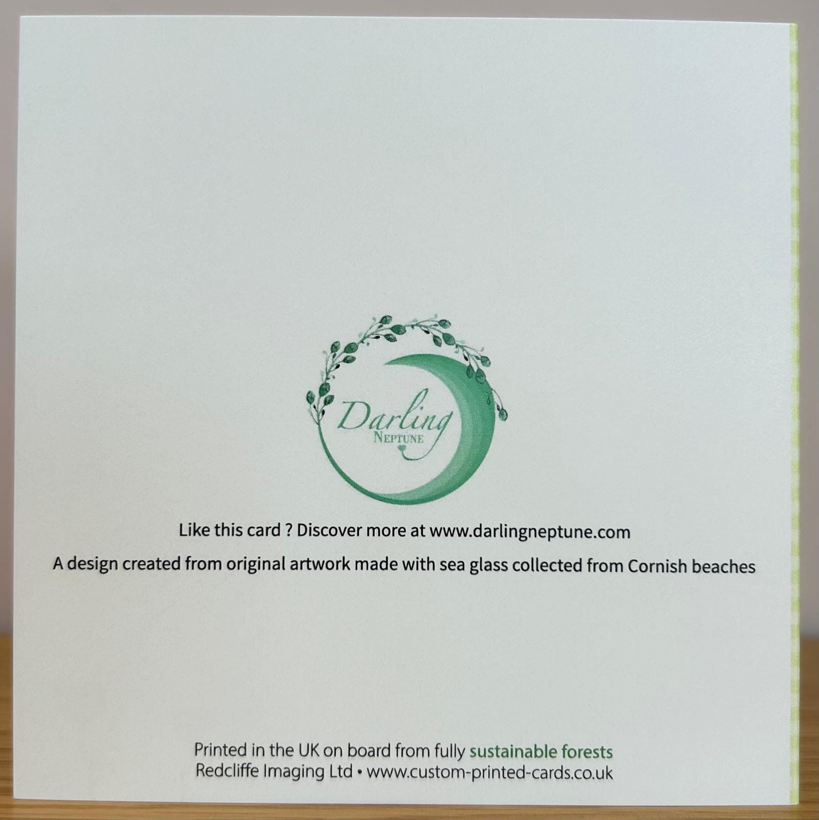 Sea Glass Cornwall Card – “Nearly There” – Coastal Tree Artwork – Travel Memory Card – Thoughtful Keepsake