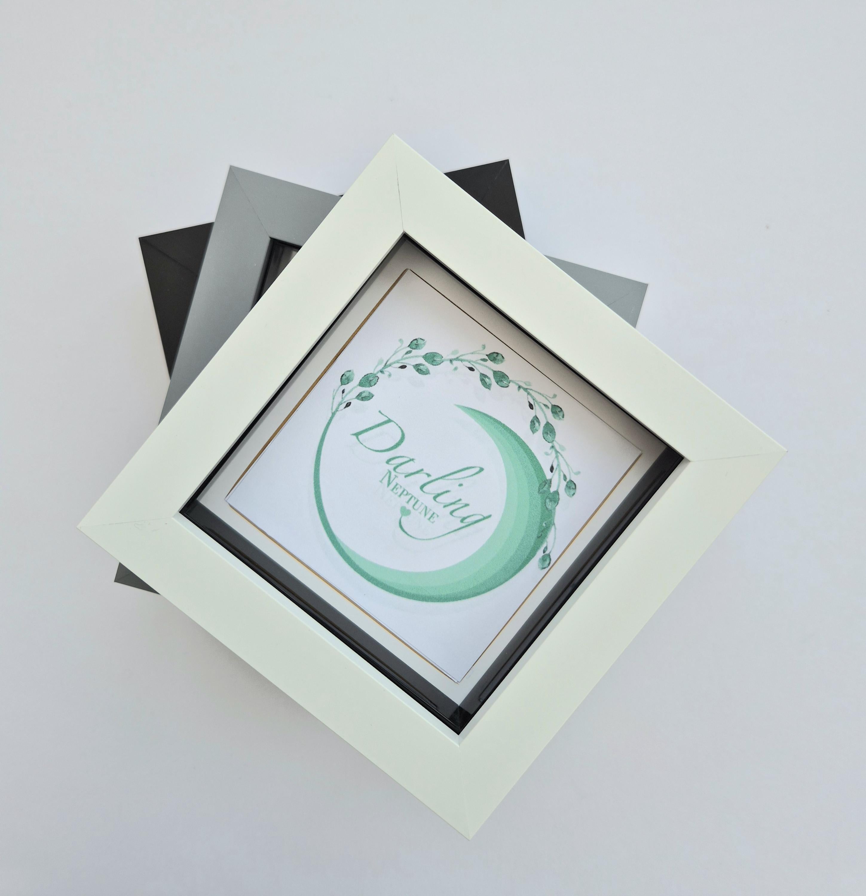 Sea Glass Keepsake – Colourful Love Heart with Romantic Quote for Wife Girlfriend Husband Boyfriend gift, Cornwall framed art, Anniversary